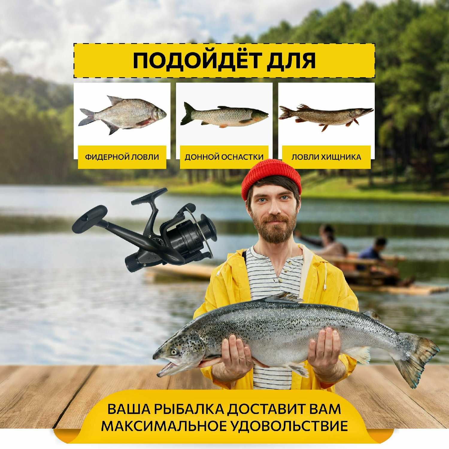 Катушка для рыбалки фидерная карповая для спиннинга для фидера / катушка рыболовная безынерционная / для удочка для рыбалки фотография 15