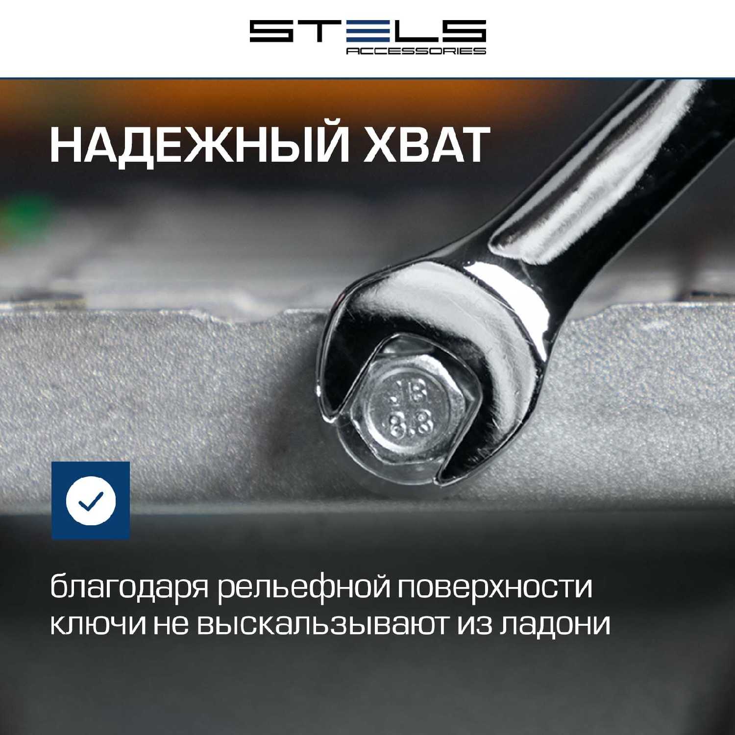 Набор ключей комбинированных Stels 12 шт. 6-22 мм [15284] фотография 2