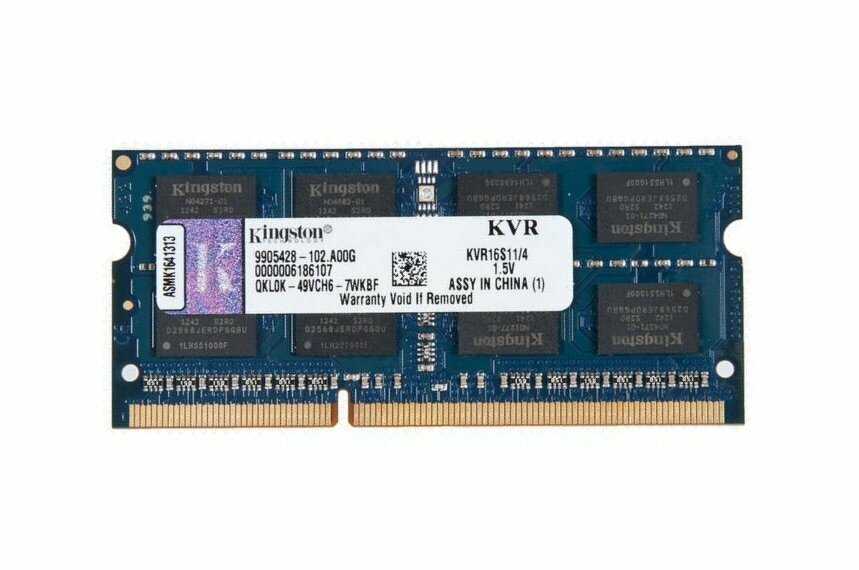 Оперативная память Kingston 4 ГБ DDR3 SODIMM (KVR16S11/4) фотография 14