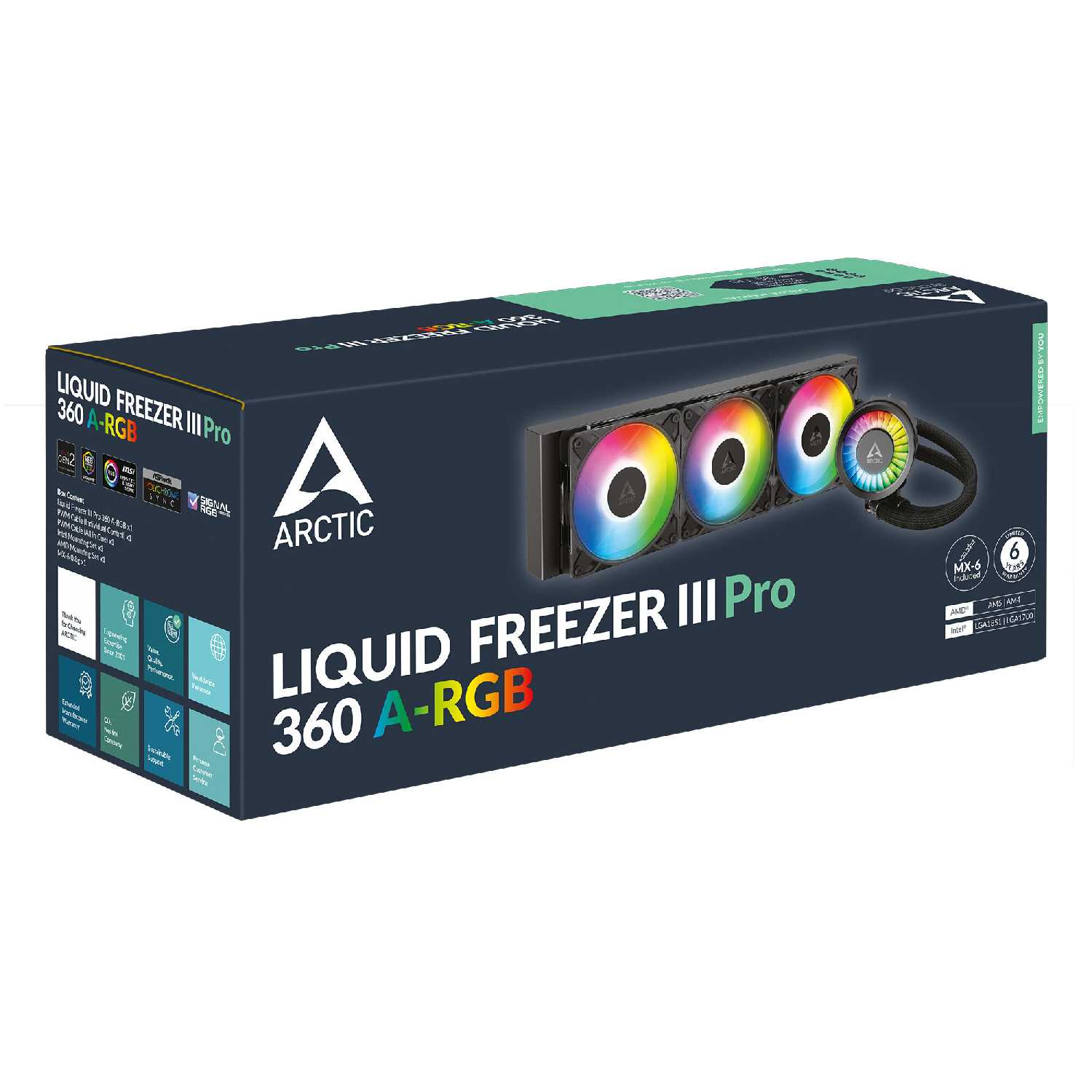 Система водяного охлаждения ARCTIC Liquid Freezer III PRO 360 A-RGB Black фотография 4