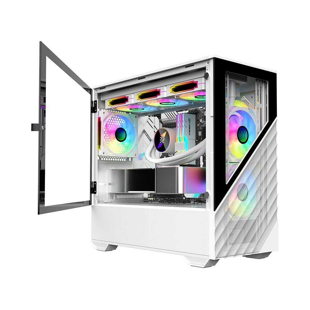 Корпус 1STPLAYER DK D7 mATX 3x120mm LED fans (D7-WH-3F1-W) фотография 12
