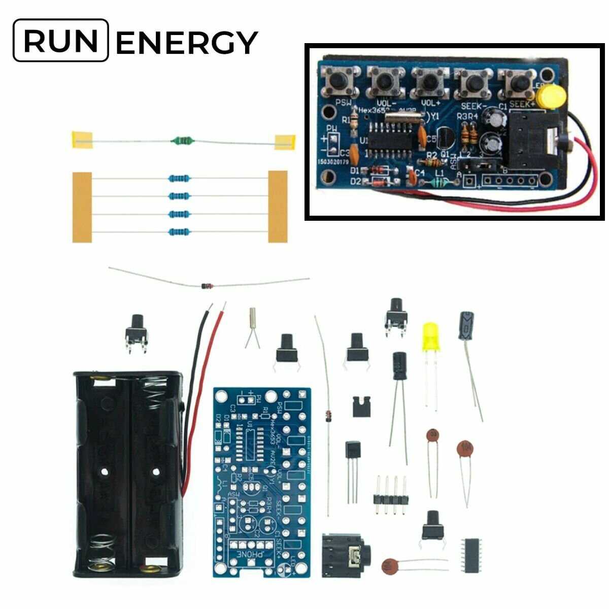 Набор Run Energy Набор для сборки FM-радиоприёмника (76 МГц-108 МГц)