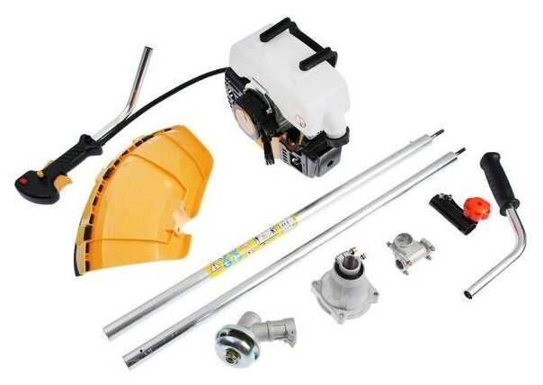 Триммер бензиновый тундра, Easy-start, леска/нож, 43 см3, 2 л. с, в двух коробках фотография 13