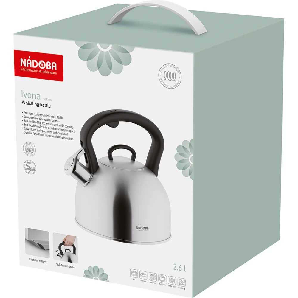Чайник для плиты со свистком, 2,6 л, IVONA фотография 6