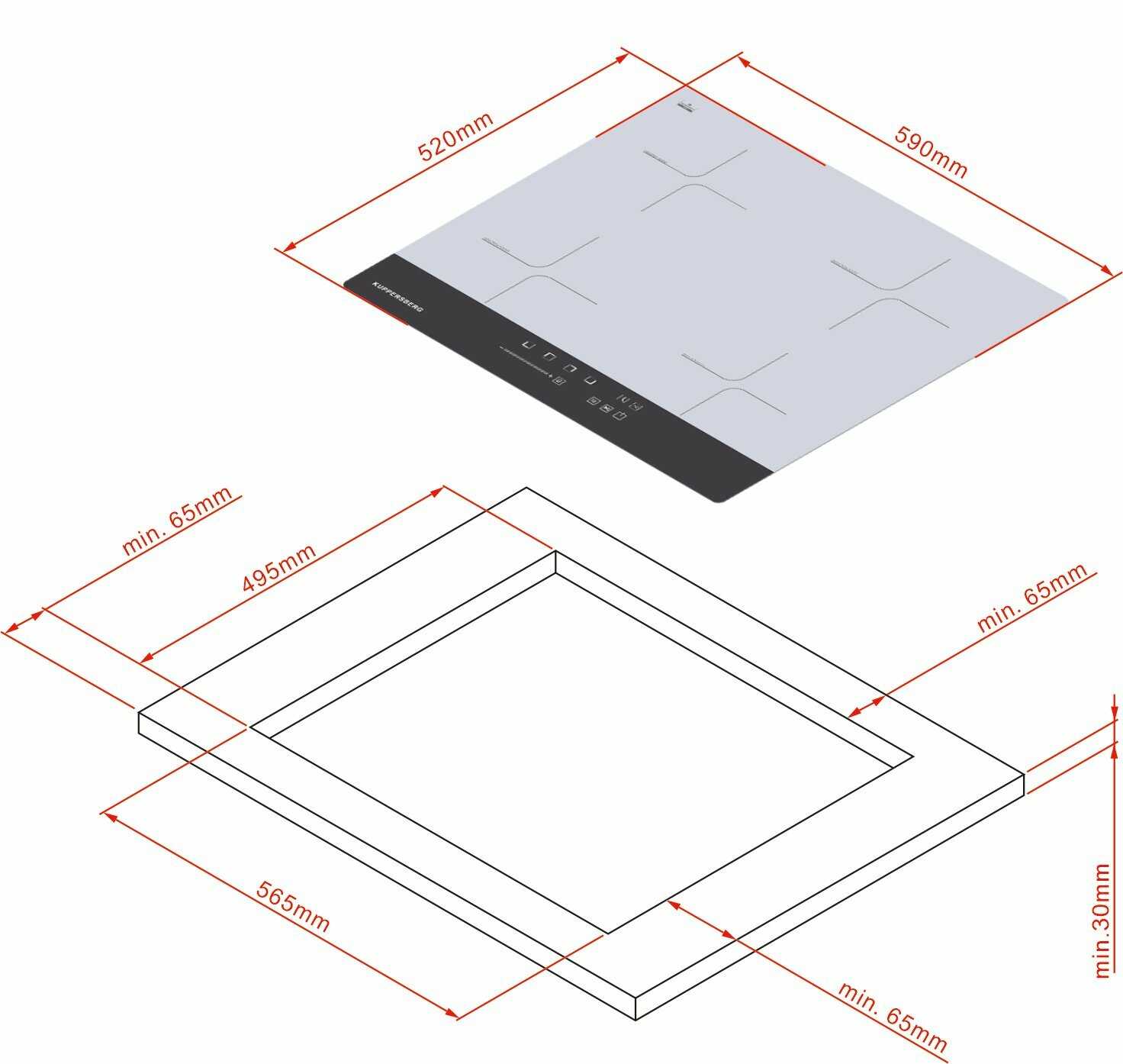 Индукционная варочная панель Kuppersberg ICD 601 (6588) фотография 12