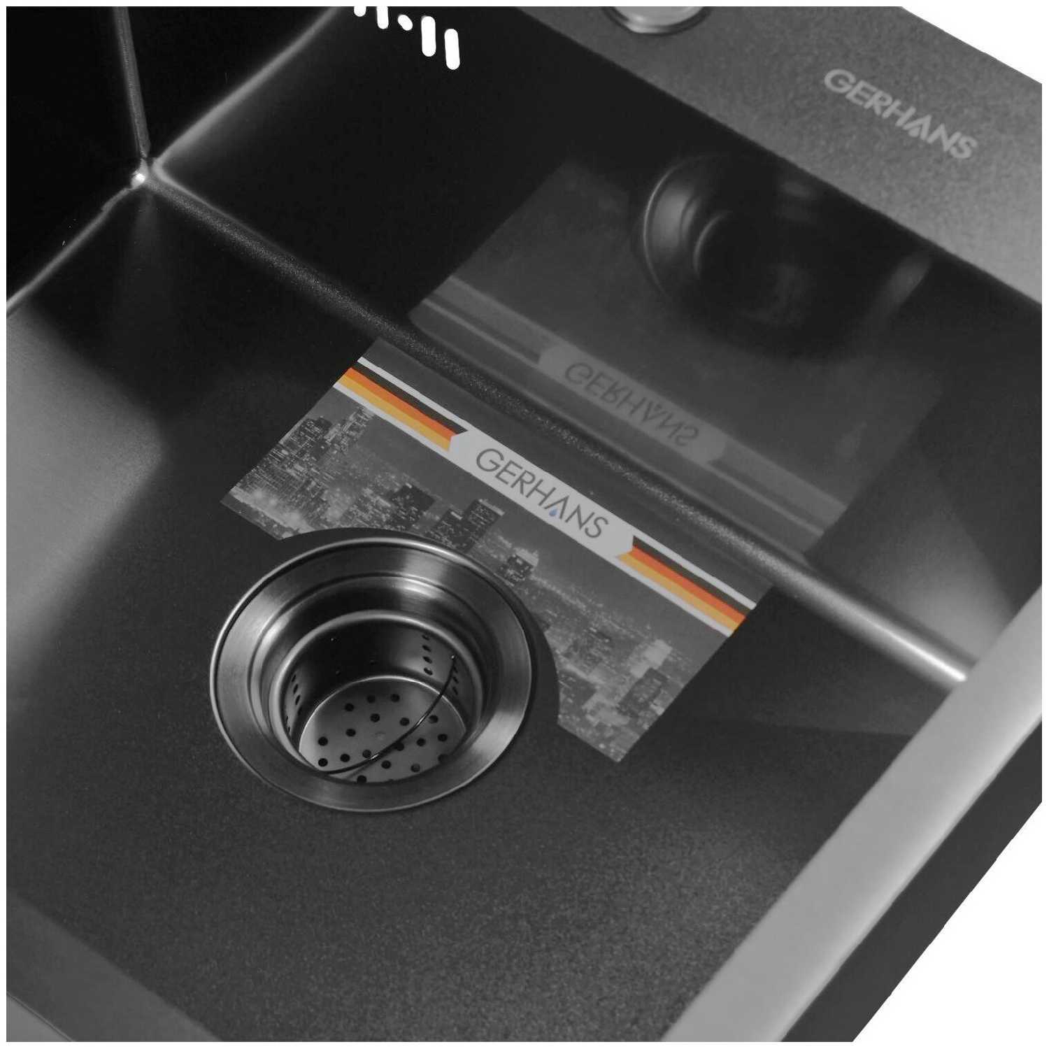 Комплект GERHANS K35044B со смесителем фотография 5