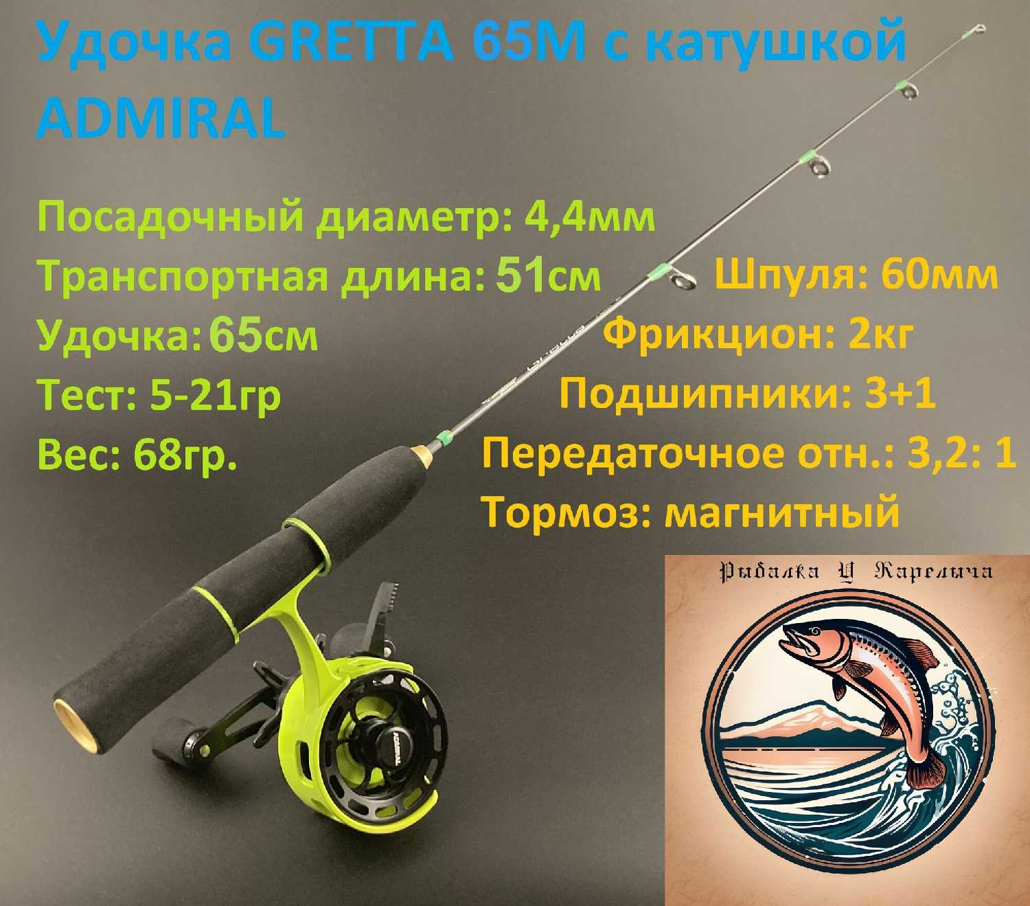 Зимняя удочка Sokuda Гретта 55М