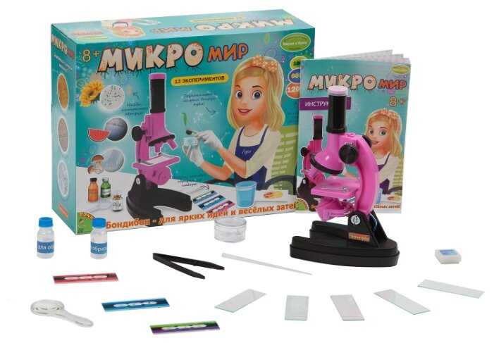 Микроскоп BONDIBON Науки с Буки Микромир 13 экспериментов (ВВ3379)