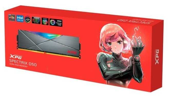 Оперативная память XPG Spectrix D50 8 ГБ DDR4 DIMM CL19 (AX4U41338G19J-ST50) фотография 1