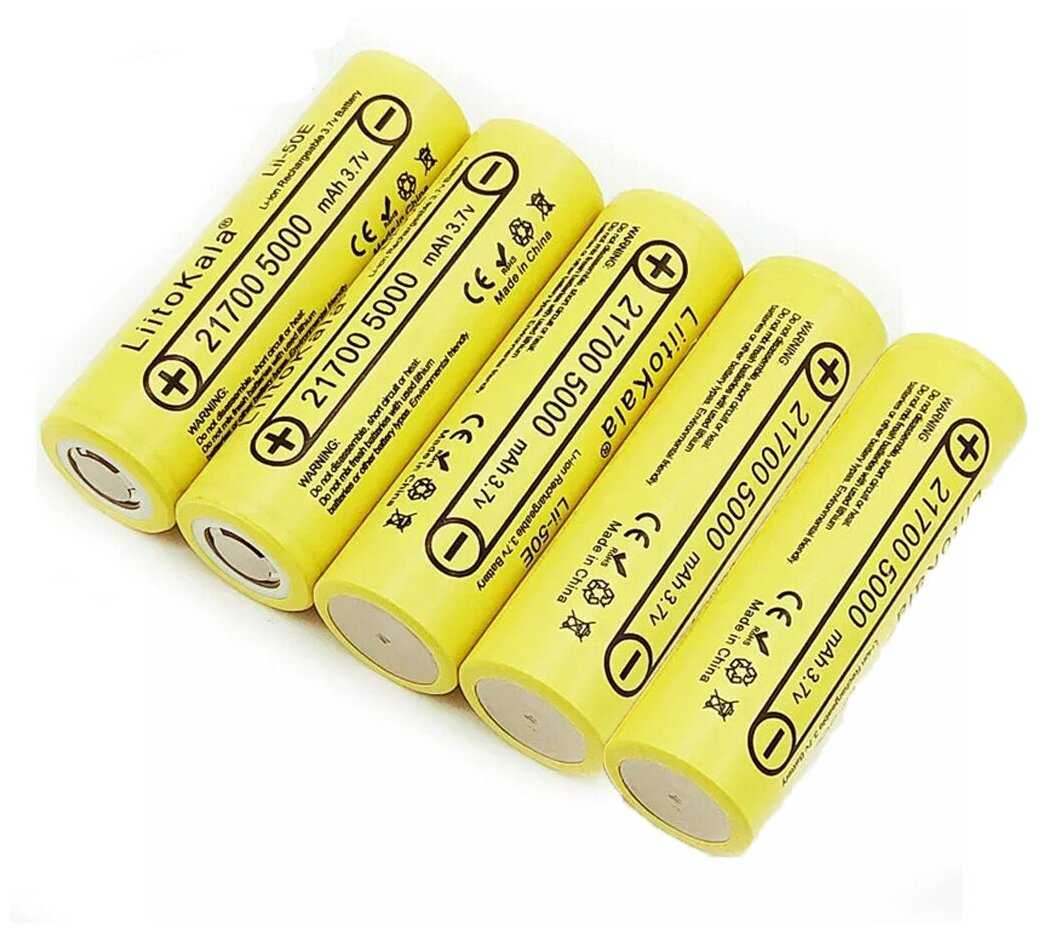 Аккумулятор 21700 Li-Ion LiitoKala Lii-50E 5000mAh 3,7В фотография 1