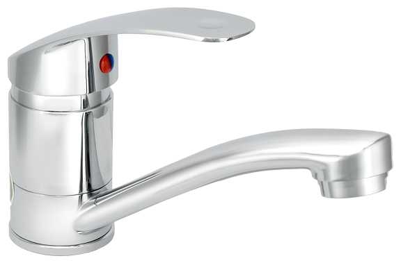 Смеситель для умывальника одноручный Juguni с гибкой подводкой, литой поворотный излив, 0402.709 фотография 2