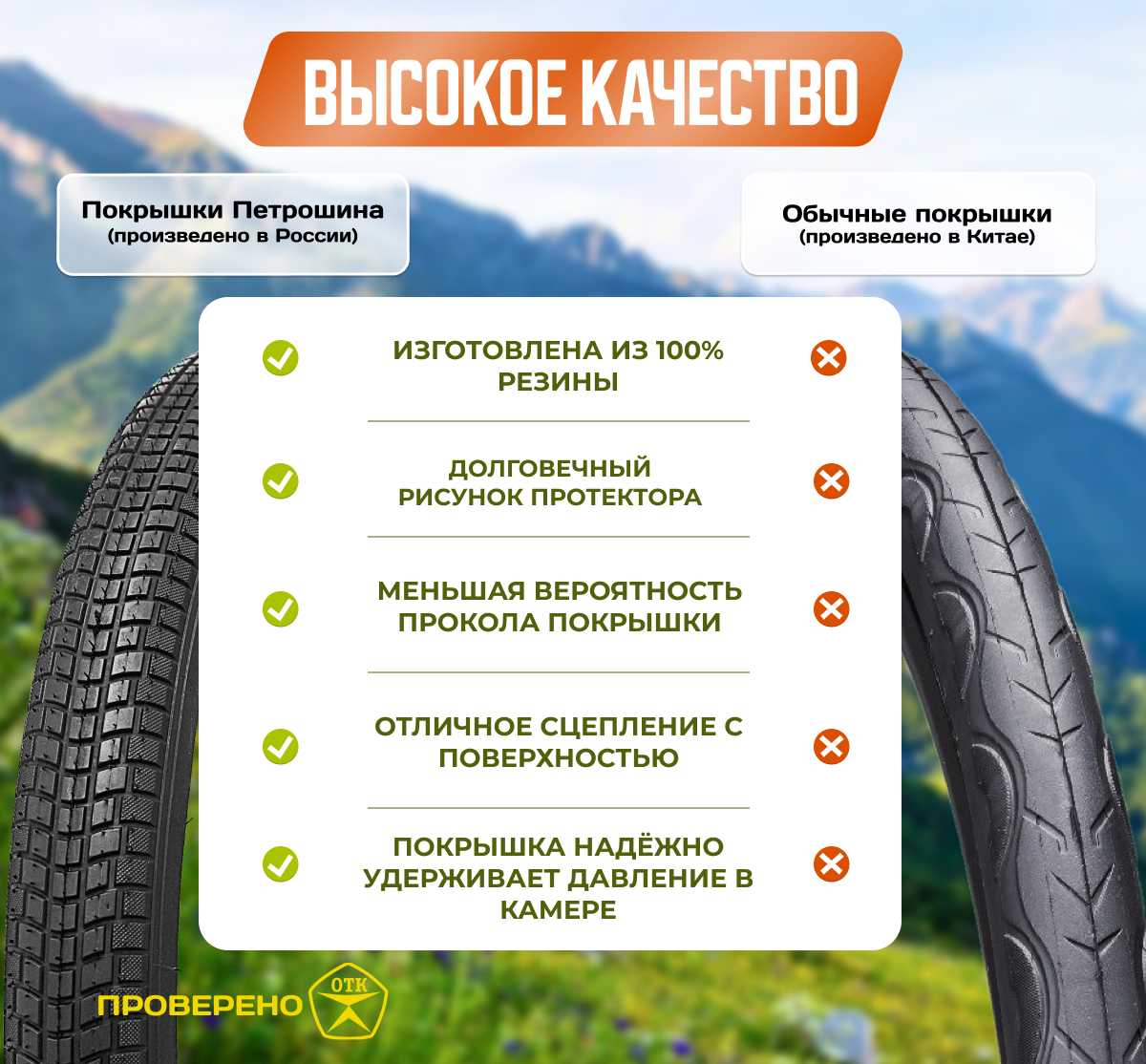 Покрышка для велосипеда Российского производства 20 х 2,125 (Л-381) фотография 4