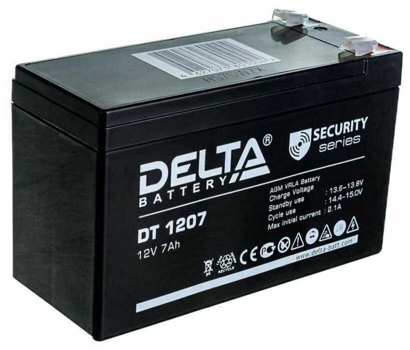 Аккумуляторная батарея DELTA Battery DT 1207 (12В) фотография 11