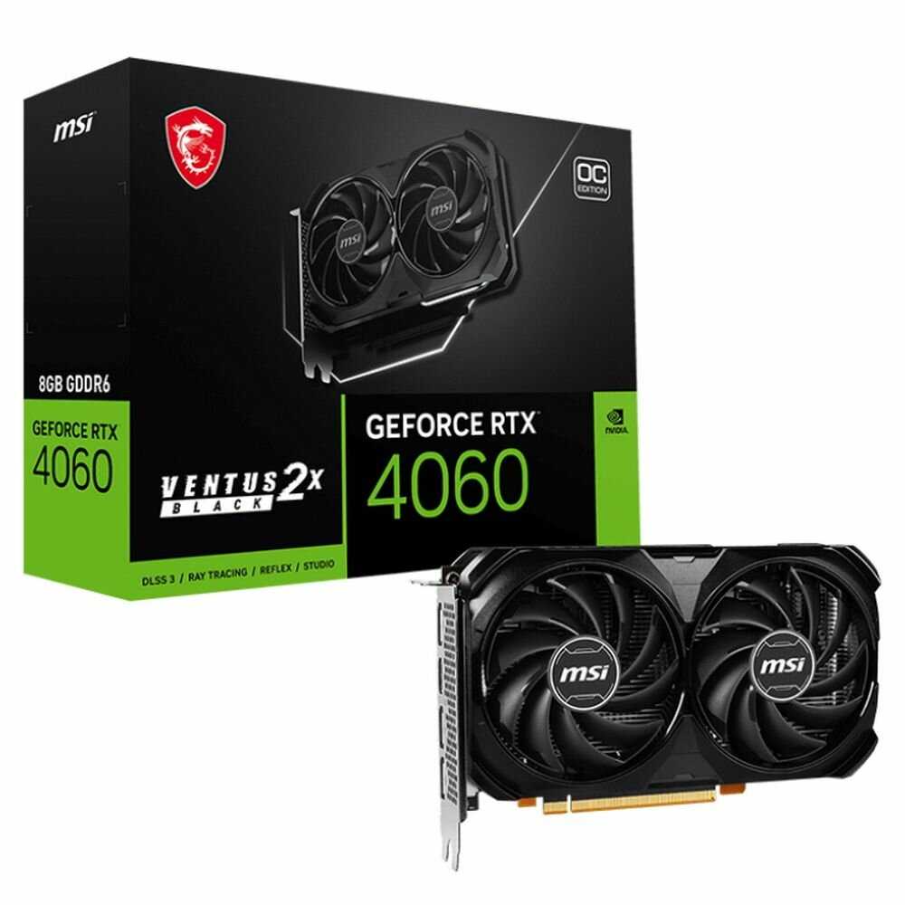Видеокарта MSI RTX 4060 VENTUS 2X BLACK 8G OC (RTX 4060) фотография 2