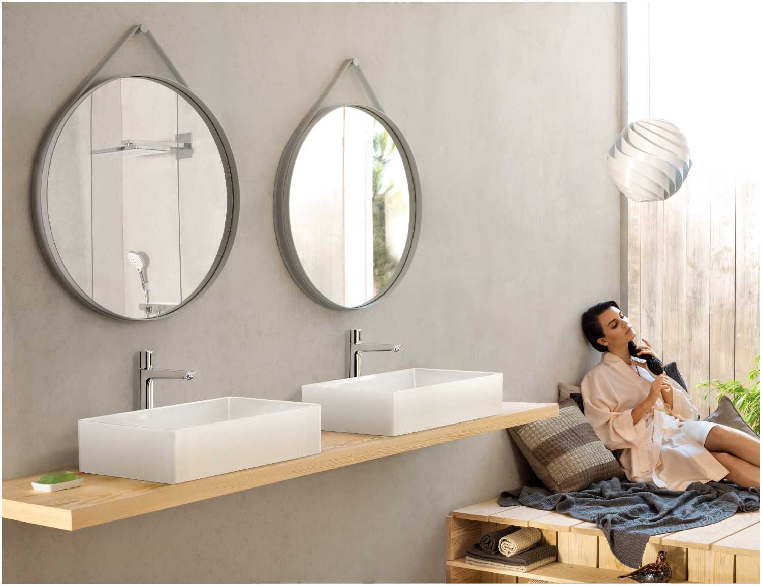 Смеситель для раковины (умывальника) hansgrohe Talis Select E 71753000, нажимной фотография 6