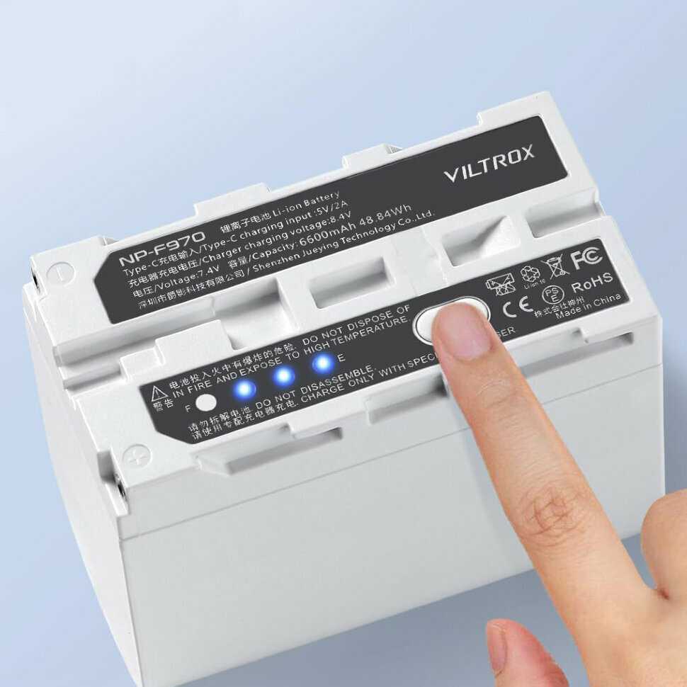 Аккумулятор Viltrox NP-F970 Type-C фотография 6
