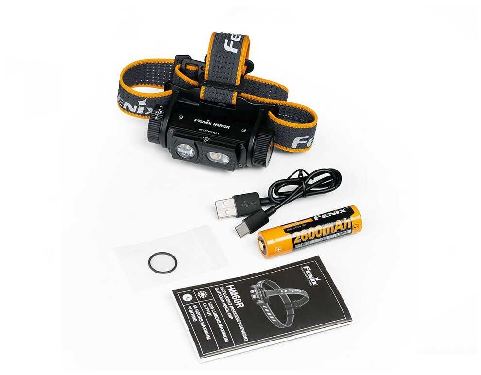 Налобный фонарь Fenix HM60R, 1 x 18650, 116 метров, 1200 люмен (Комплект) фотография 4