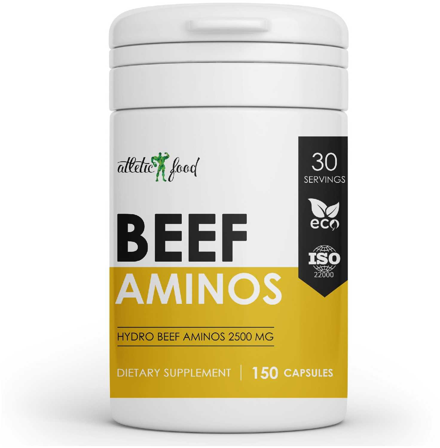 Аминокислоты Atletic Food Hydro Beef Aminos 2500 mg (150 капсул) фотография 1