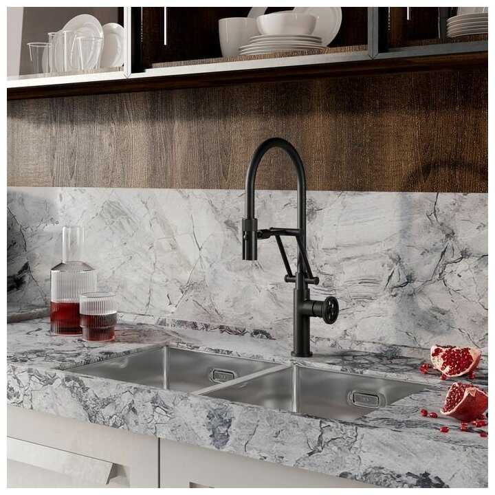 Смеситель для кухни с гибким изливом Grange IDDIS фотография 12
