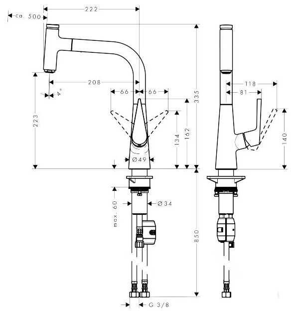 Смеситель Hansgrohe 72822 фотография 9