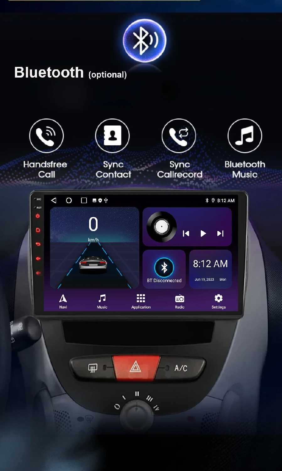 Автомагнитола Ssangyong Мультимедийный видеоплеер с навигацией, Wi-Fi, DPS, IPS, QLED, Android 14 (C 6G 128G) фотография 12