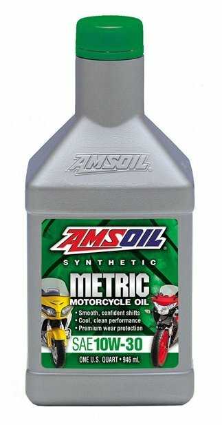 Синтетическое моторное масло AMSOIL Synthetic Metric Motorcycle Oil 10W-30