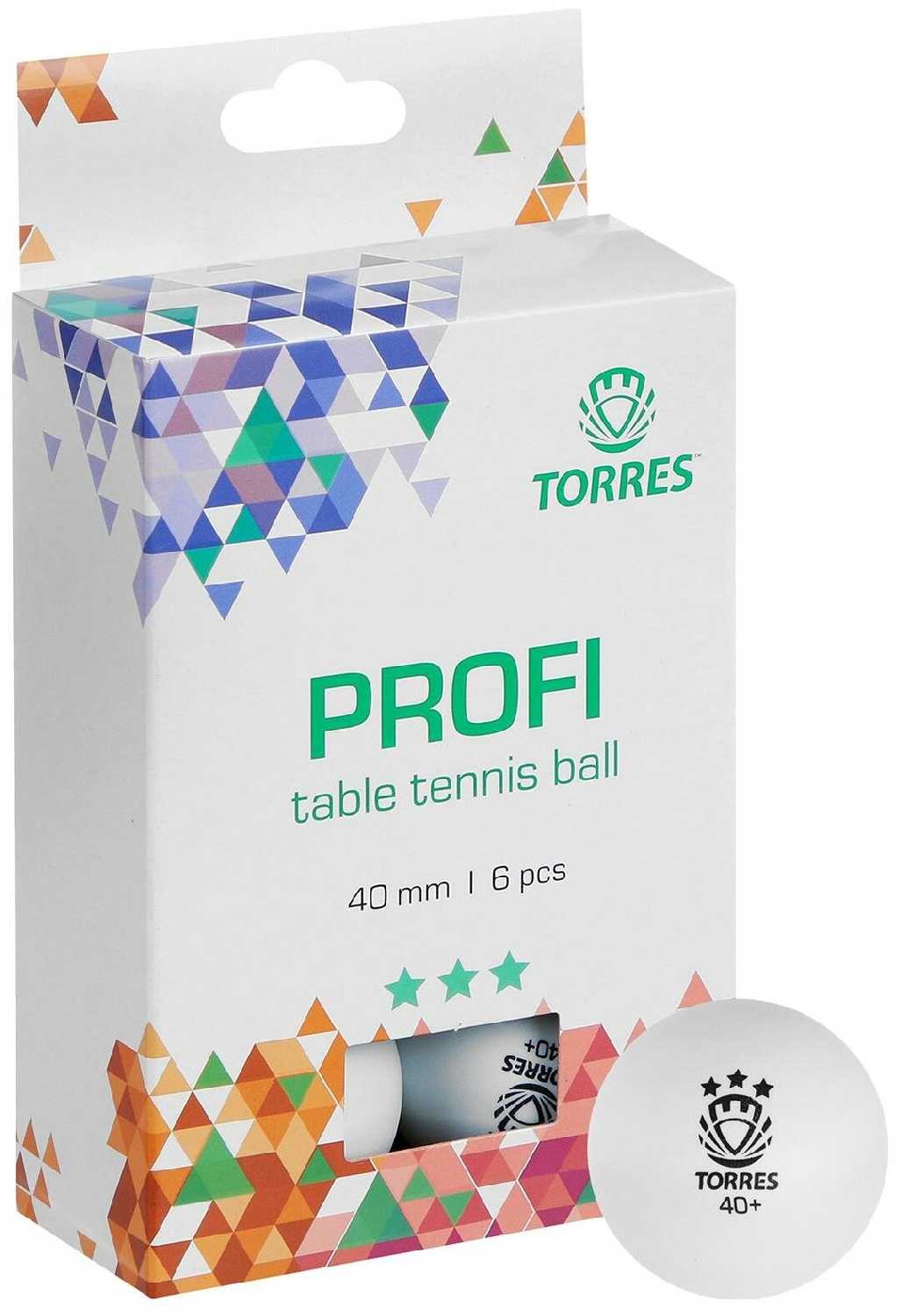 Мяч для настольного тенниса TORRES Profi 3 (TT21012)