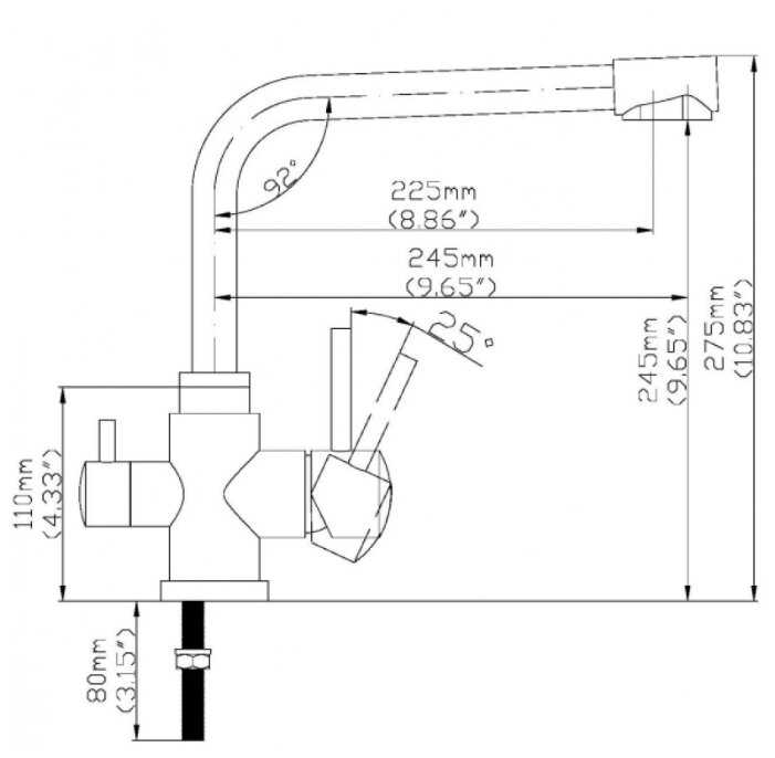 Смеситель для кухни (мойки) Seaman ECO Koblenz SSN-2139A, рычажный фотография 1