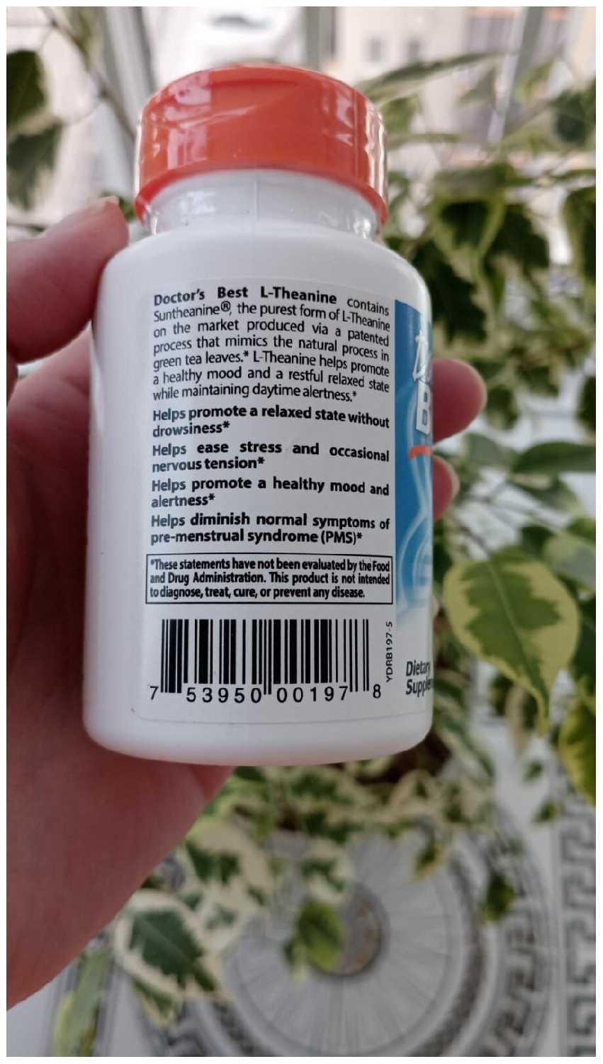 Doctor's Best L-Theanine with Suntheanine (150 мг) фотография 5