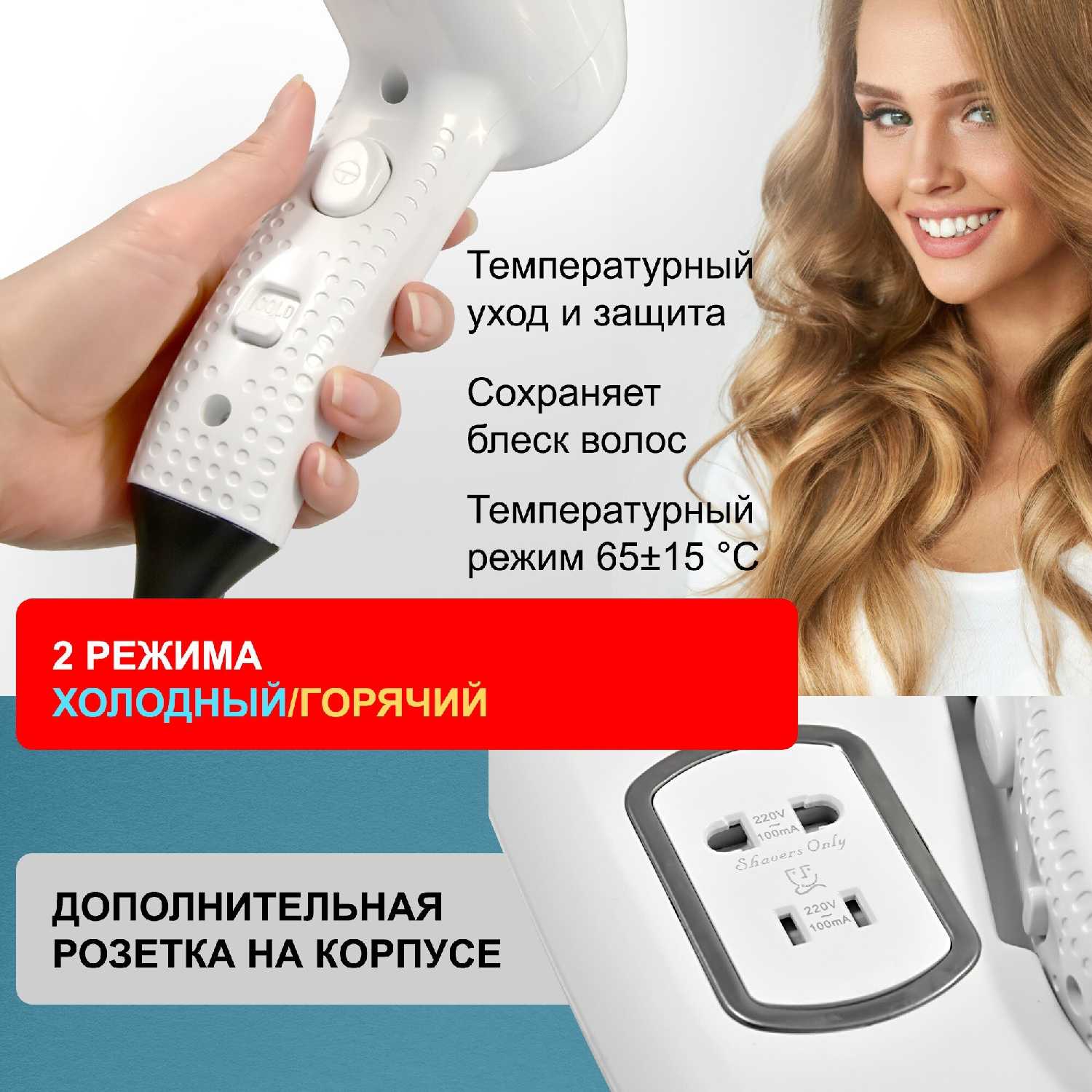 Фен для волос настенный Puff-1203B (1405.033) фотография 1