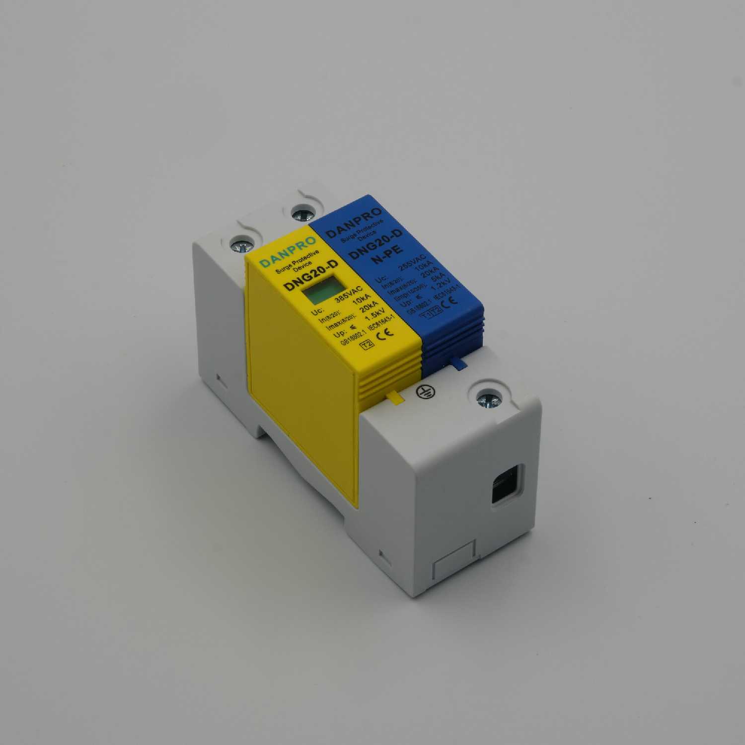 Устройство защиты от импульсных перенапряжений DANPRO DNG-20KA/2P 1P+NPE 10-20 кА 385 В класса D фотография 3