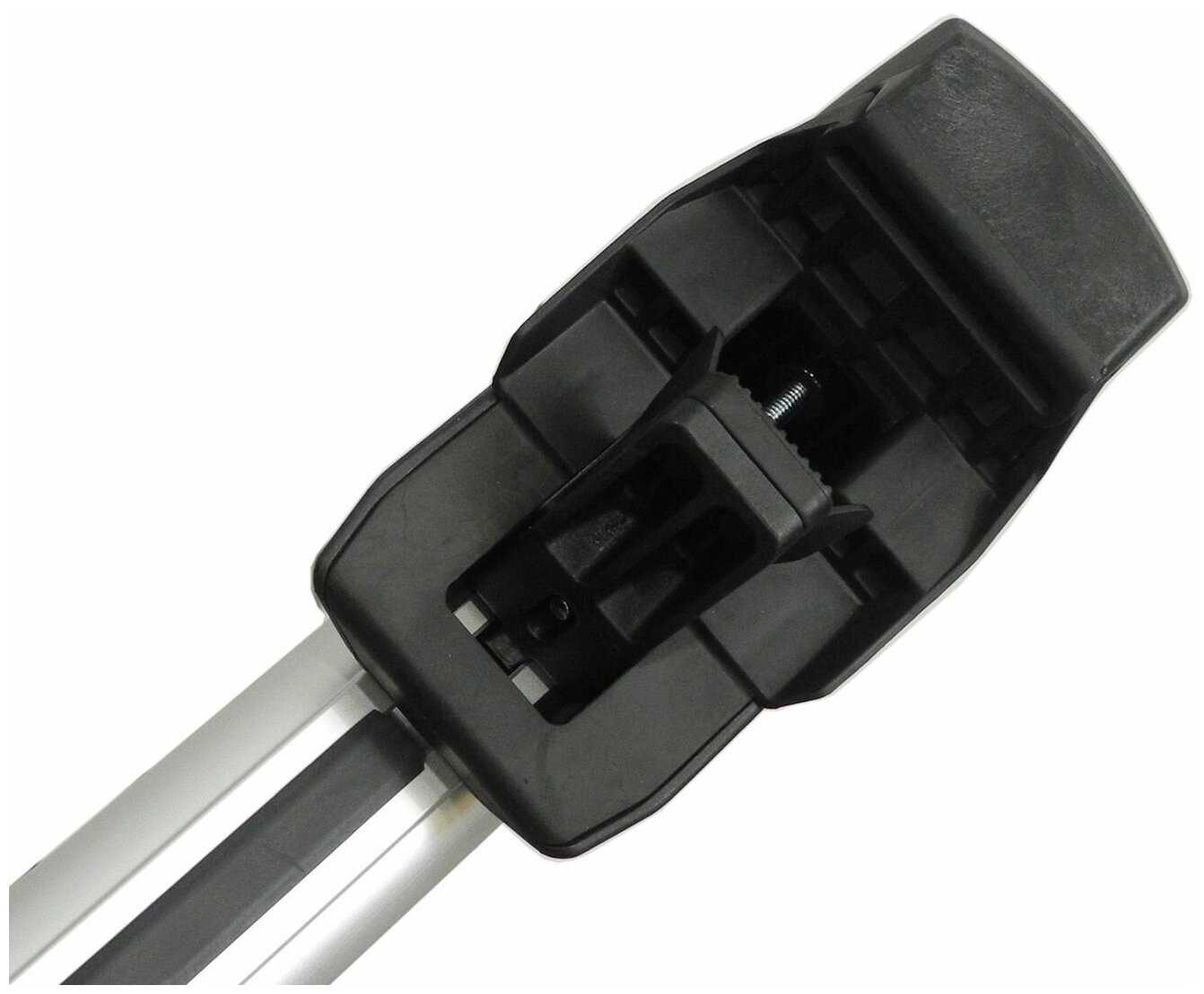 Багажник на интегрированные рейлинги Киа Сид СВ 2018-. (Kia Ceed sw, 2018-.), с замком, Евродеталь Арго, аэродинамические дуги фотография 4