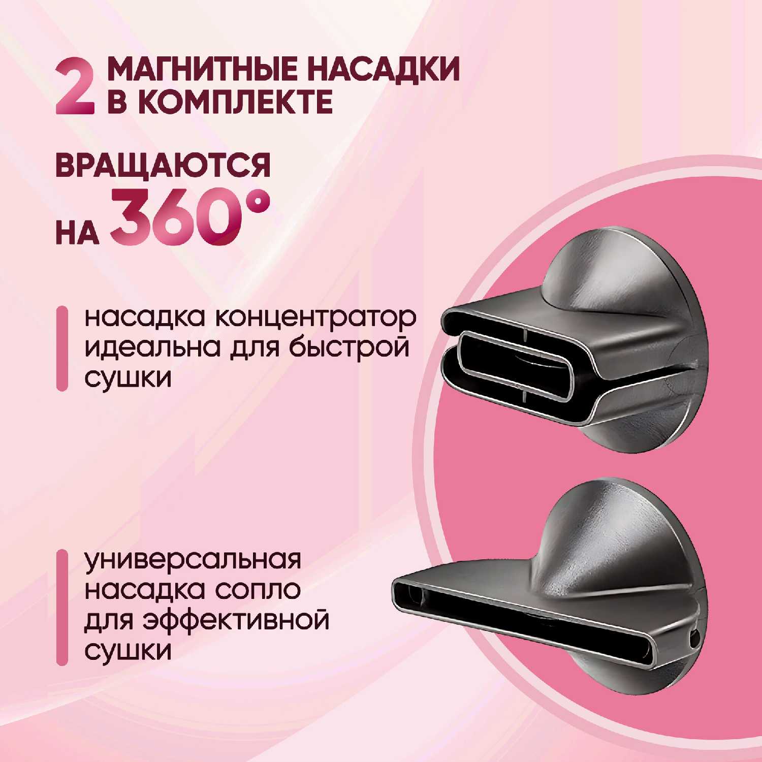 Фен Dykemann Фен с магнитными насадками Dykemann SE-09 фотография 1
