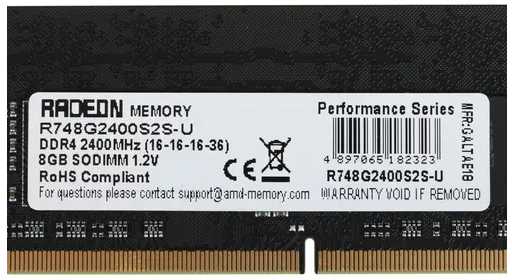 Оперативная память AMD Radeon R7 Performance (R748G2400S2S-U) фотография 14
