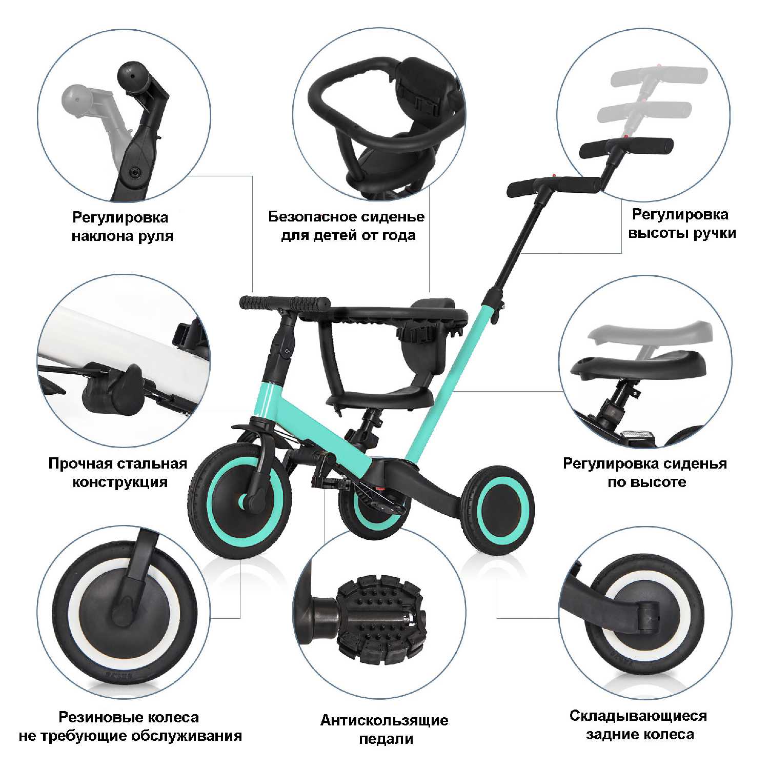 Детский беговел-велосипед 8в1 (TR008C) фотография 6