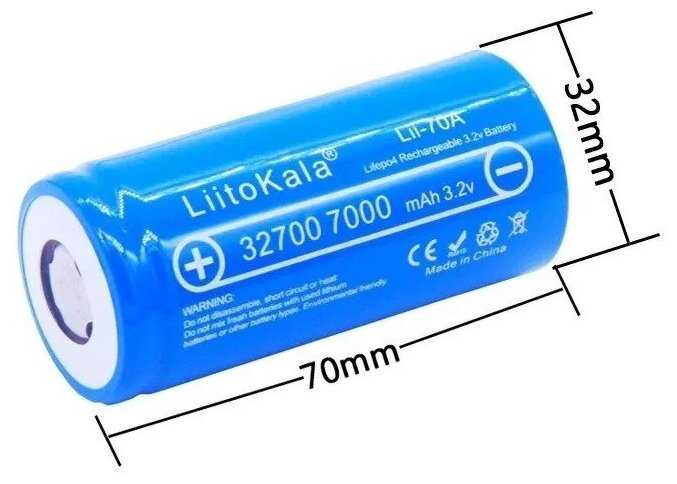 Аккумулятор LiitoKala 32700 LiFePO4 3.2В 7000mAh (Lii-70A) фотография 10