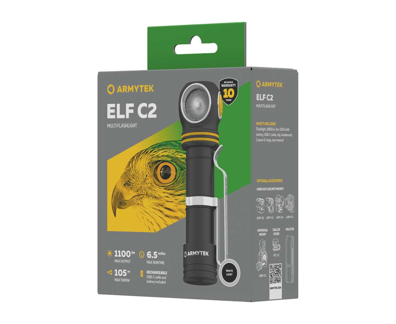 Мультифонарь Armytek Elf C2 (USB-C+18650) фотография 1