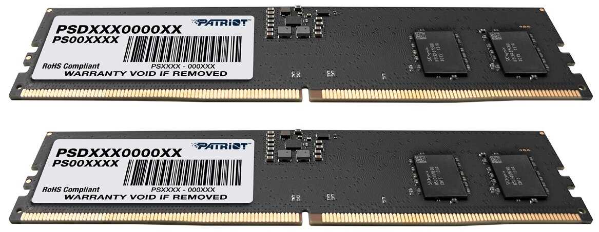 Оперативная память Patriot Memory SL 16 ГБ (8 ГБ x 2 шт.) DDR5 DIMM CL40 (PSD516G4800K) фотография 1
