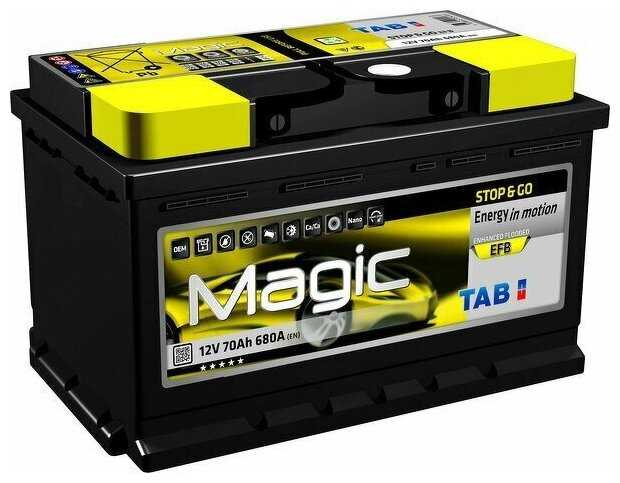 Автомобильный аккумулятор TAB EFB Stop & Go SG60 (212060) 242х175х190 фотография 2