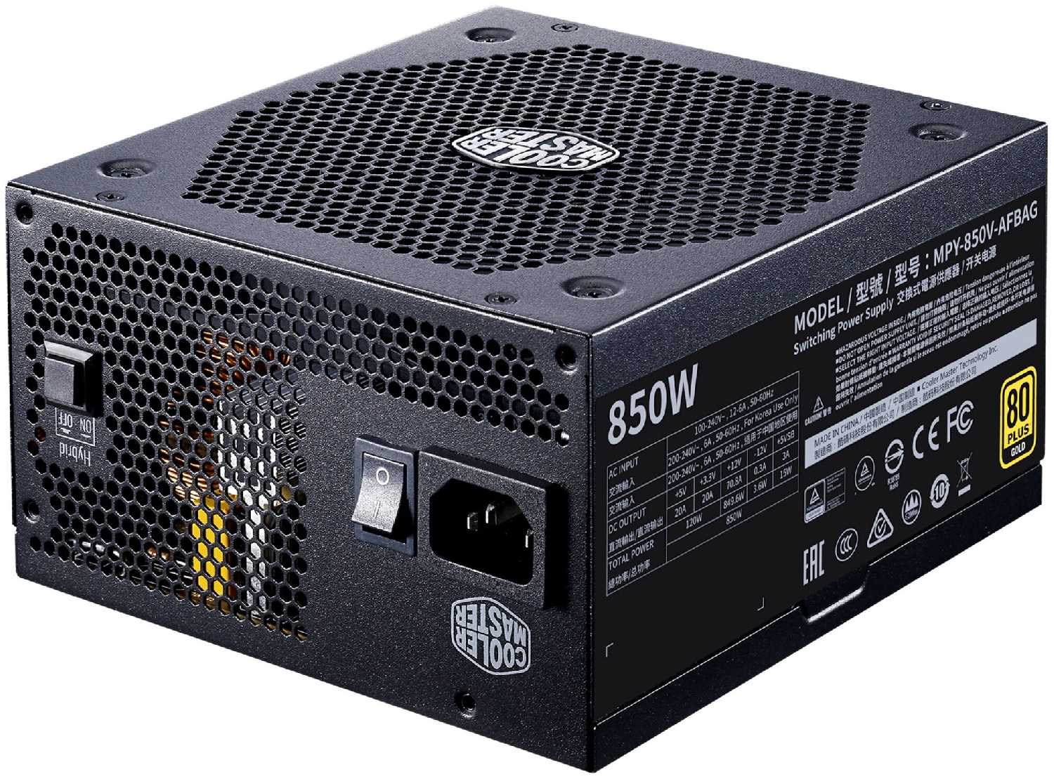Блок питания Cooler Master V850 Gold V2 Full Modular 850W (MPY-850V-AFBAG) фотография 2