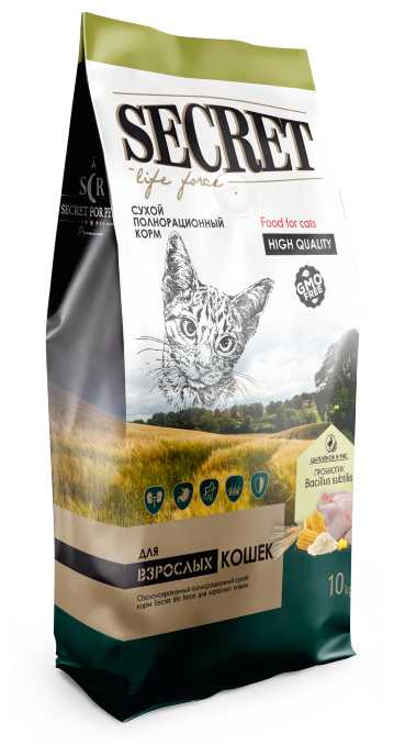 Корм для кошек Secret for Pets цыпленок, с рисом