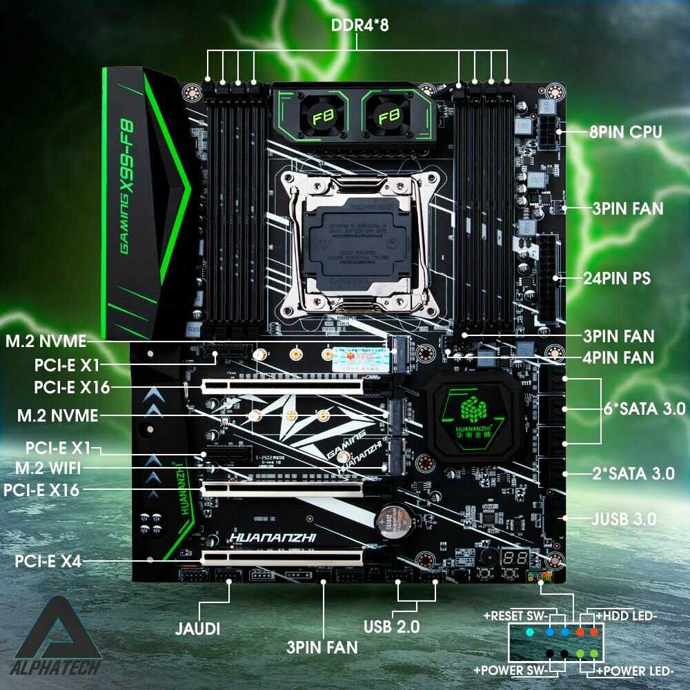 Материнская плата HUANANZHI X99-F8 (LGA 2011-3) фотография 2