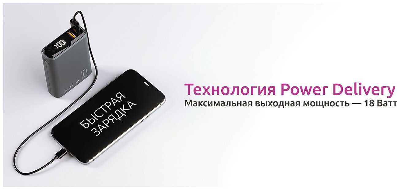 Внешний аккумулятор Olmio QS-10 22.5W 10000 mAh мурена фотография 5
