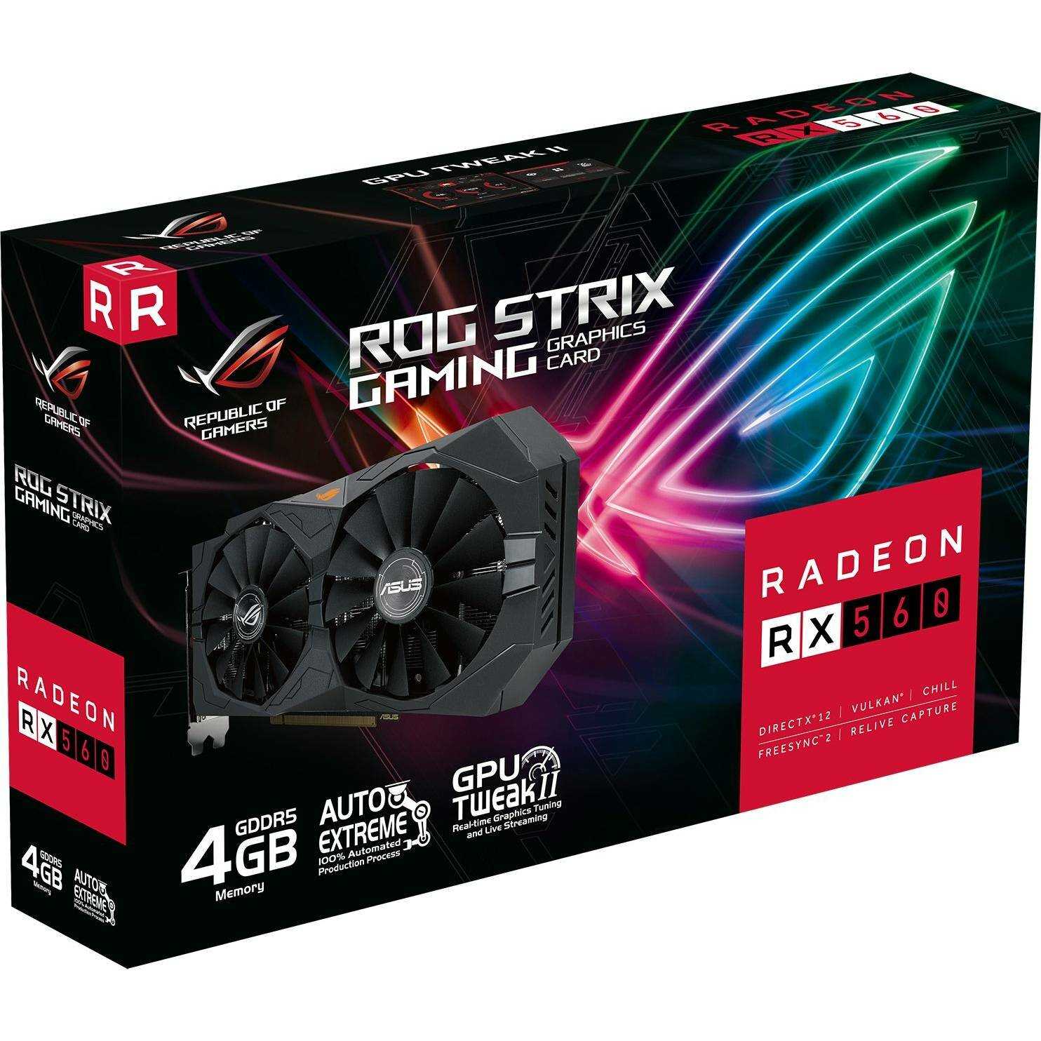 Видеокарта Asus RX560 4GB фотография 3