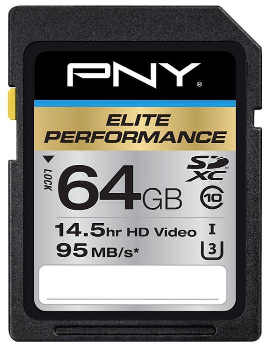 Карта памяти PNY Elite Performance SDXC class 10 UHS-I U3