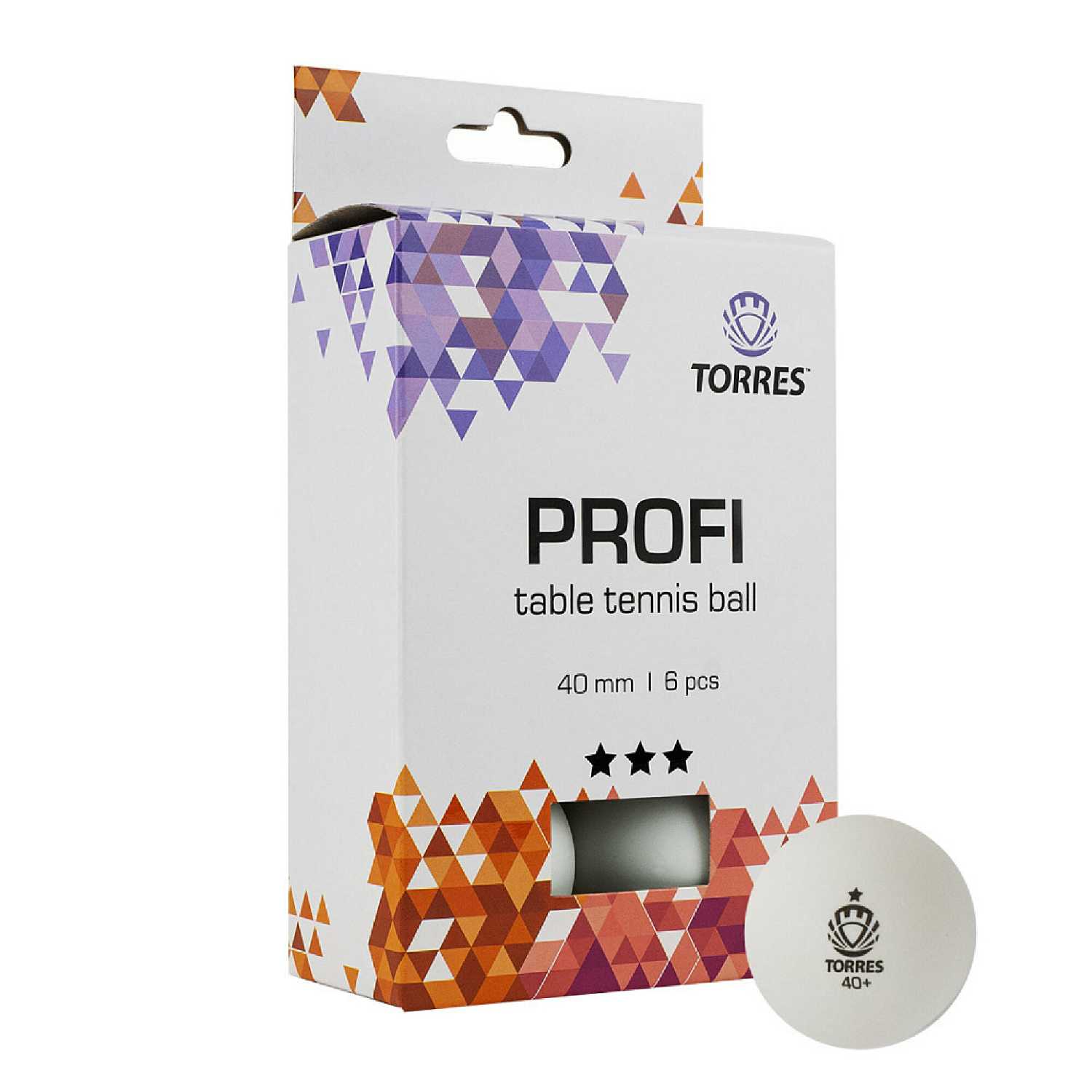 Мяч для настольного тенниса TORRES Profi 3 (TT21012) фотография 6