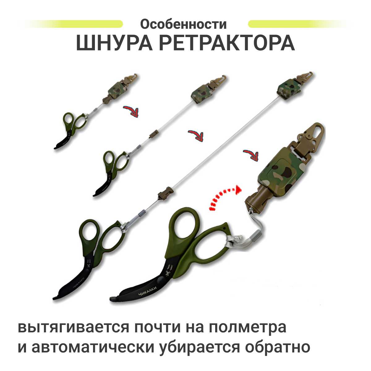 Ретрактор SurvMed Ретрактор для тактических медицинских ножниц и снаряжения (РТ-45) фотография 8