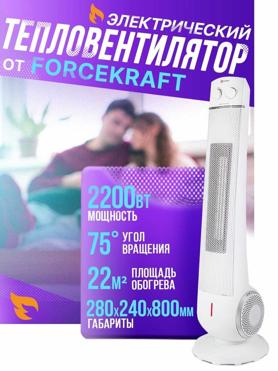 Тепловентилятор напольный обогреватель для дома комнатный 2200w (FK-FH15) фотография 11