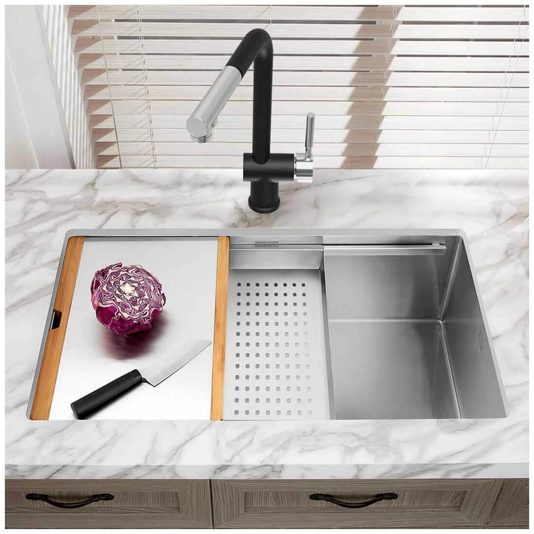 Многофункциональная кухонная мойка Xiaomi Mensarjor Kitchen Multifunctional Sink (2618) фотография 4