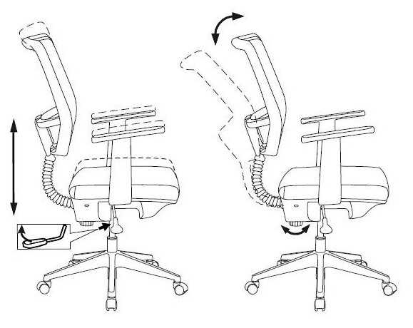 Компьютерное кресло Бюрократ CH-535 офисное фотография 5